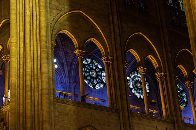 Foto interior de notre-dame de paris