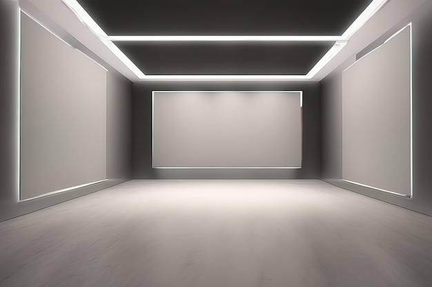 interior de sala vazia com parede branca vazia e chão claro sala vazia fundo espaço vazio para te