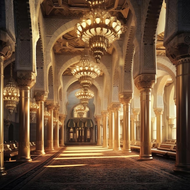 Interior de um luxuoso palácio