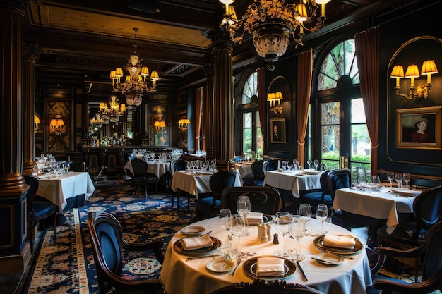 Interior de um restaurante de luxo