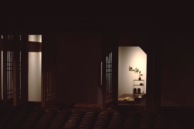 Interior de uma casa iluminada