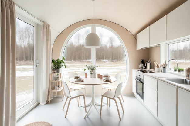 Interior de uma cozinha moderna em uma nova casa Generative AI