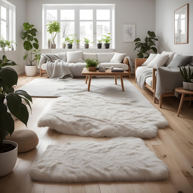 interior de uma sala com luz e vista de móveis diferentes