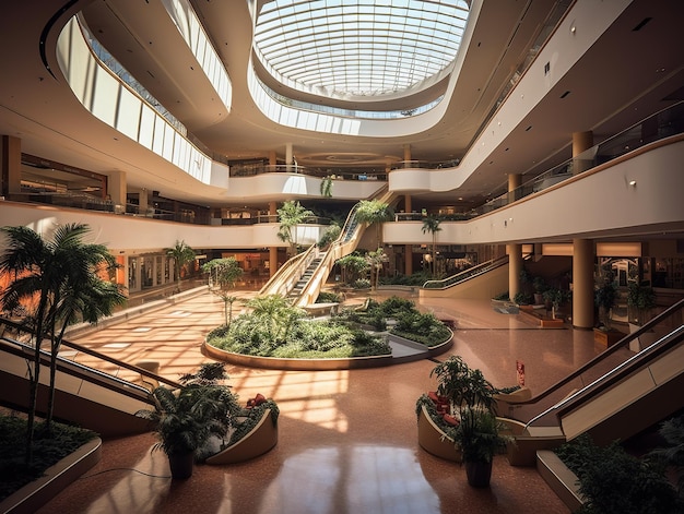 Interior do centro comercial