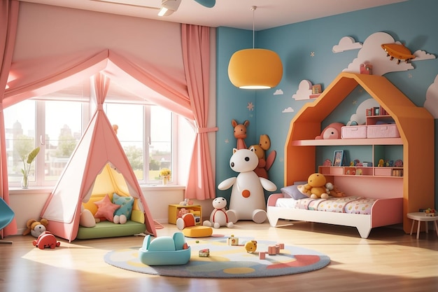 Interior do quarto infantil