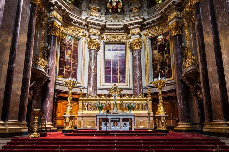 Foto interior do templo
