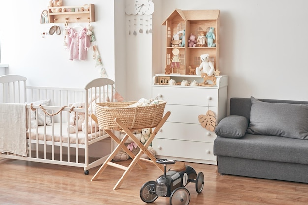 Interior de dormitorio infantil Sala de juegos Bebés juguetes y accesorios