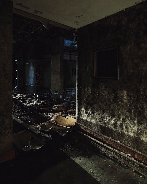 Interior de un edificio abandonado