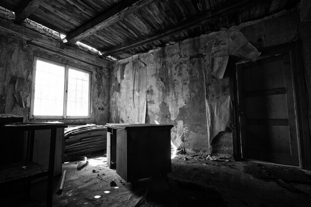 Interior de un edificio abandonado