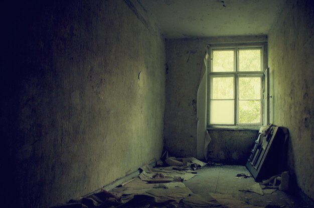 Interior de un edificio abandonado