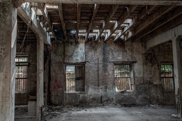 Interior de un edificio abandonado