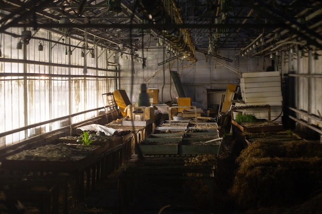 Interior de un edificio abandonado