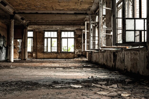 Interior de un edificio abandonado