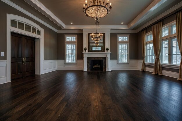 Foto interior elegante e clássico da sala de estar