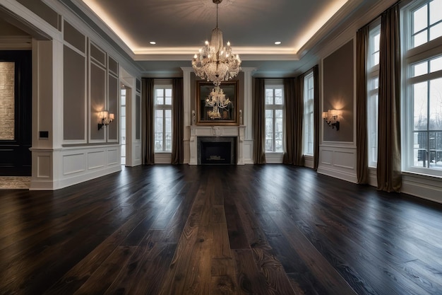 Interior elegante e clássico da sala de estar