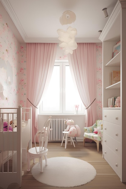 Interior de estilo clásico de la habitación de los niños.