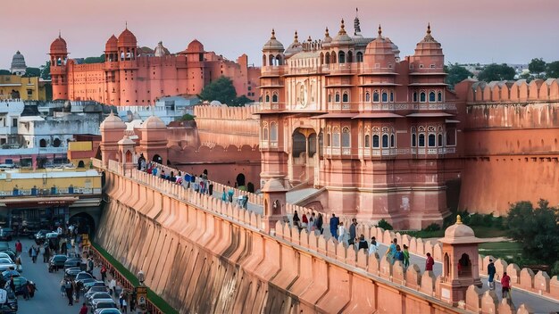 Foto en el interior del fuerte de junagarh en bikaner