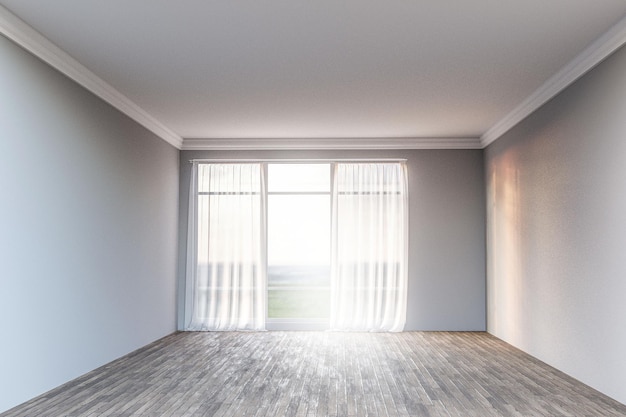 Foto el interior de una habitación vacía