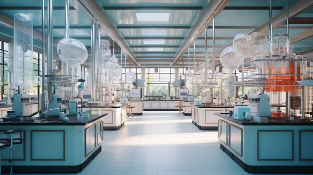 Interior de un laboratorio moderno