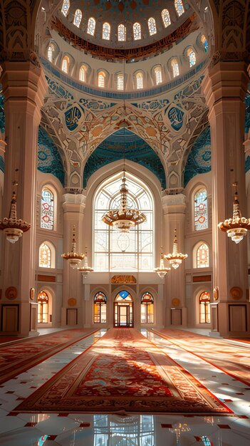 Foto el interior de la mezquita