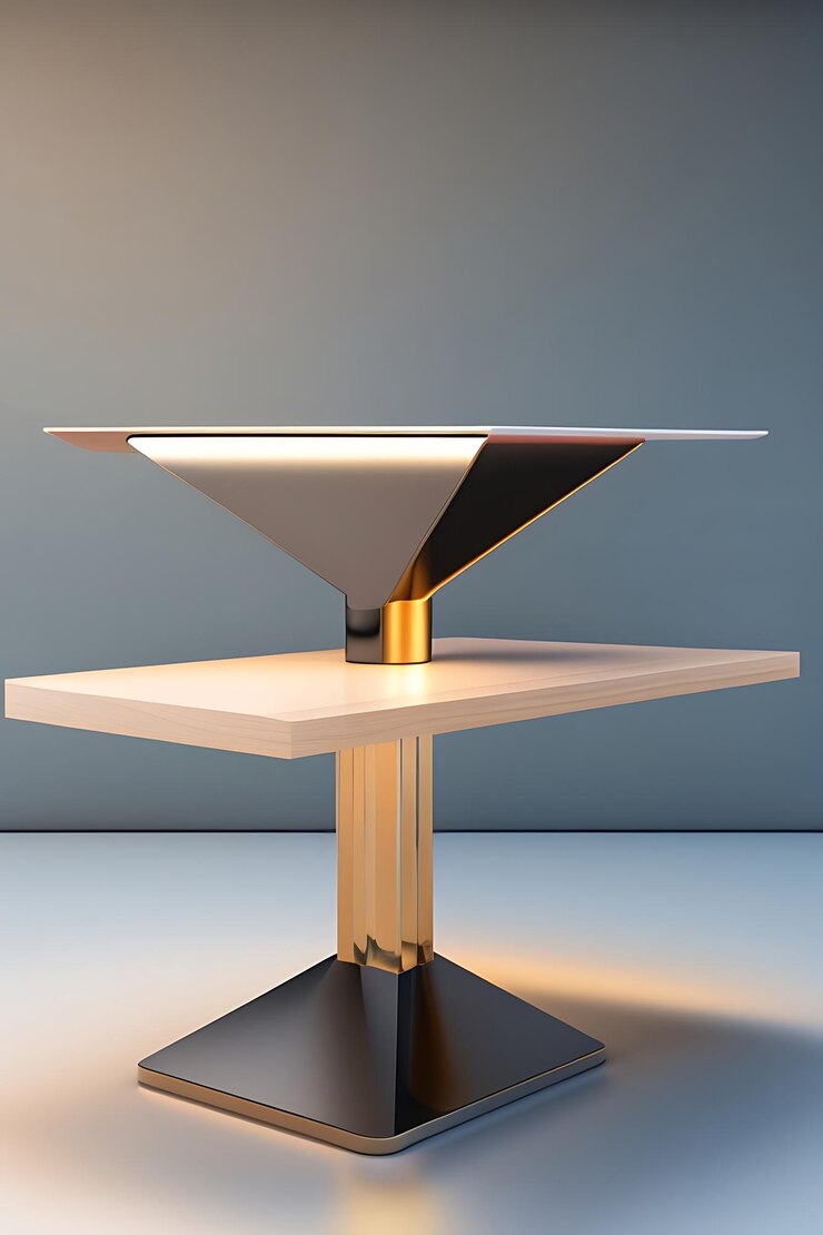 Foto interior minimalista de mesa y silla de comedor