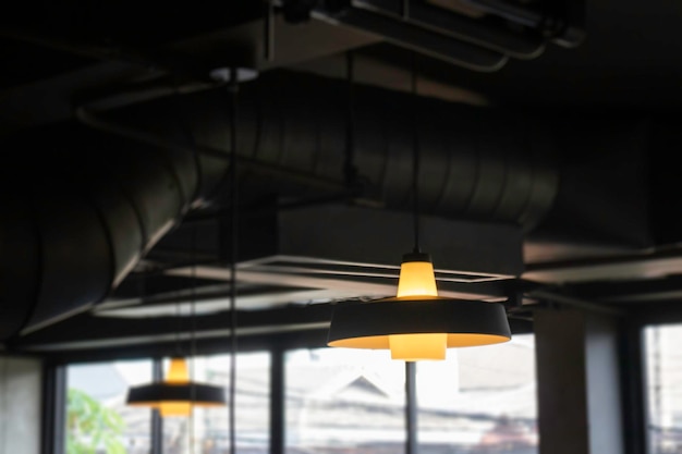 Interior moderno de cafetería