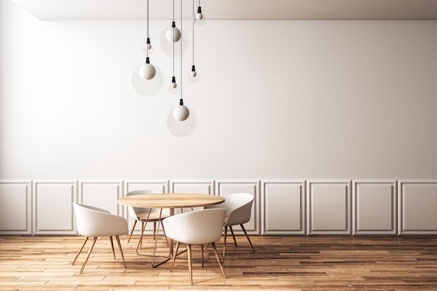 Foto interior moderno y clásico de una cafetería