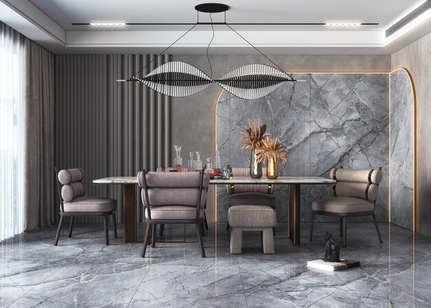 El interior moderno del comedor
