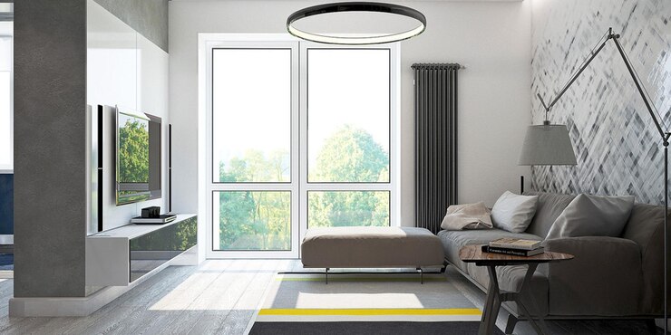 Foto interior moderno da sala de estar