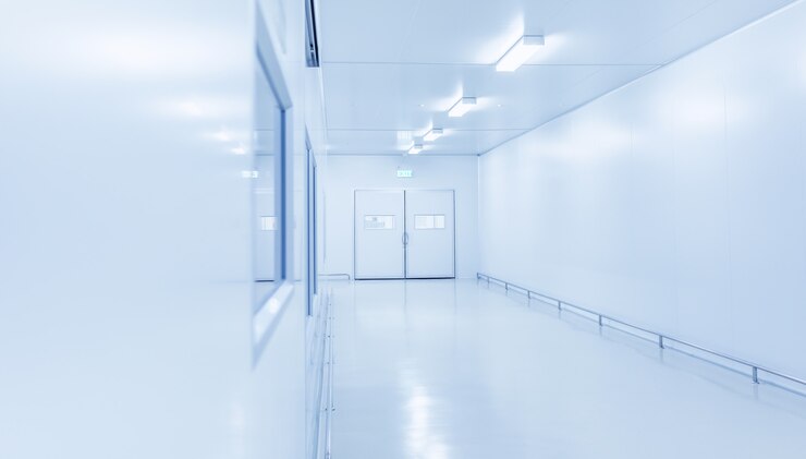 Interior moderno del laboratorio de ciencias