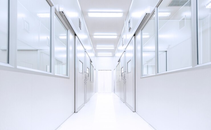 Interior moderno del laboratorio de ciencias