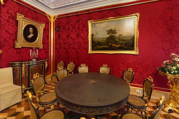 Foto interior del palacio oranienbaum el gran palacio menshikov 1710 en oranienbaum