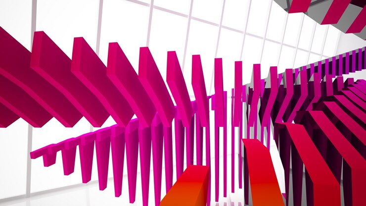 Foto interior paramétrico de gafas degradadas blancas y de colores abstractos con ilustración de ventana 3d