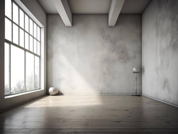 Interior de pared en blanco