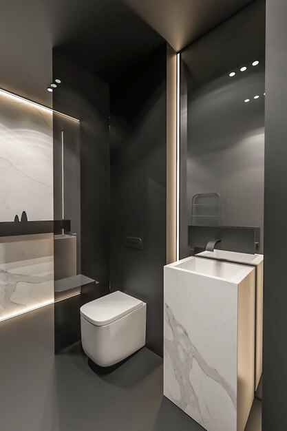 Interior de renderizado 3d de un baño moderno