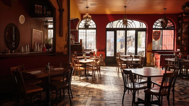 Interior del restaurante cafetería