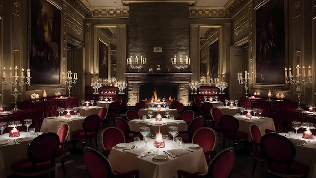 Interior de un restaurante de lujo