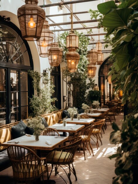 El interior del restaurante