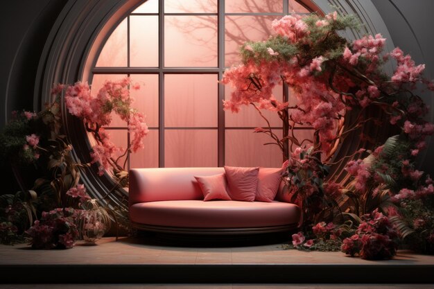 interior rosa