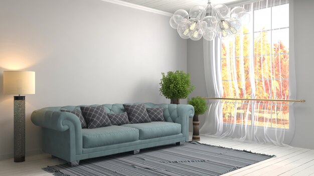 Interior con sofa