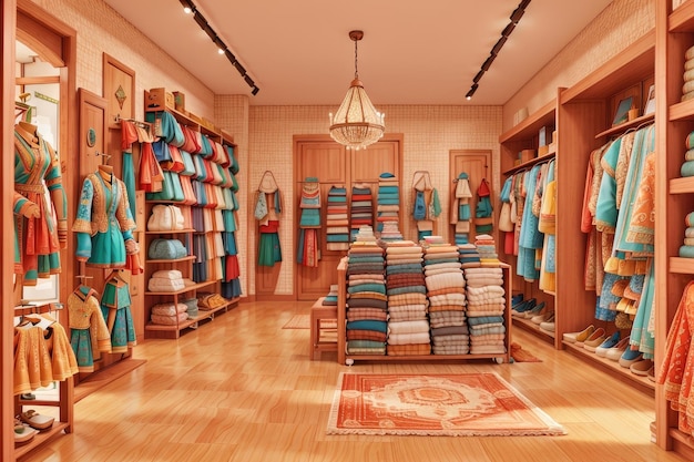 interior de tienda de ropa