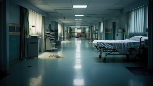 Interior vacío del hospital