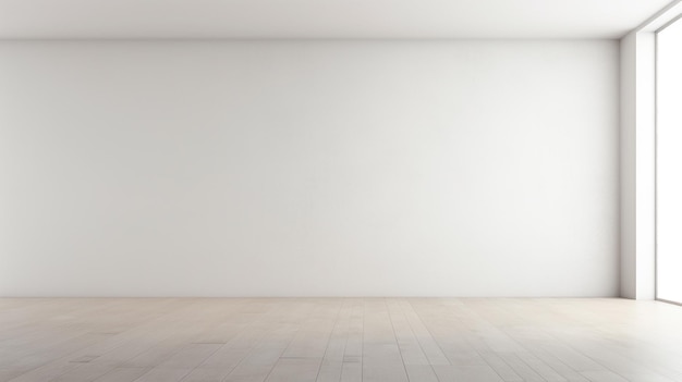 Foto interior vazio minimalista contemporâneo com parede em branco