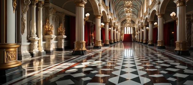 interiores luxuosos de palácios IA generativa