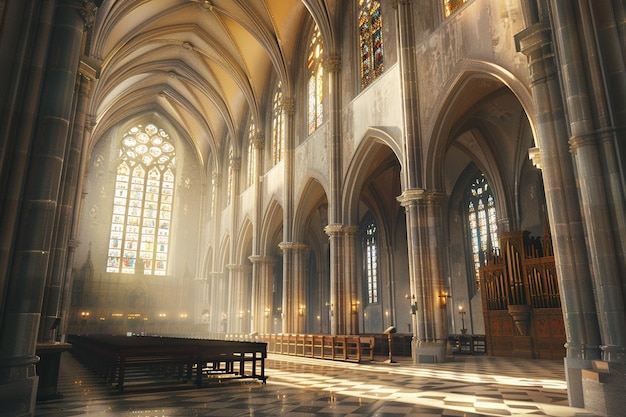 Interiores majestosos da catedral