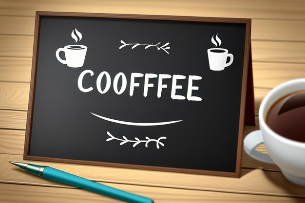 Internationaler Kaffeetag Köstlicher Kaffee schöne Latte-Dekoration Geschäftsnachmittagsteegetränke