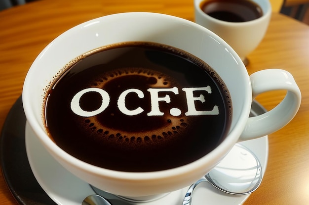 Foto internationaler kaffeetag köstlicher kaffee schöne latte-dekoration geschäftsnachmittagsteegetränke