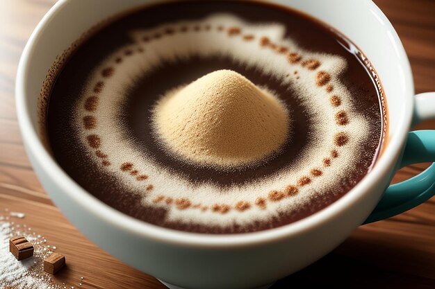 Internationaler Tag des Kaffees Handgemahlenes Kaffeebohnenpulver zum Aufbrühen von Kaffeegetränken mit köstlichem Geschmack