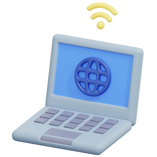 internet 3d-render-symbol-illustration