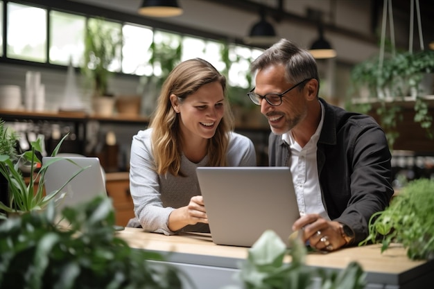 Internet computadora portátil café trabajando profesional trabajo en equipo oficina tecnología conexión de negocios reunión caucásico juntos